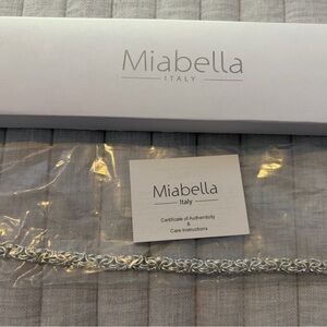Miabella Sterling Silver Italian Chain Bracelet